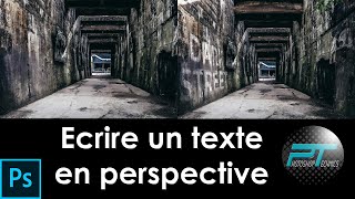 PHOTOSHOP TECHNICS   Ecrire un texte en suivant une perspective [upl. by Devlin555]