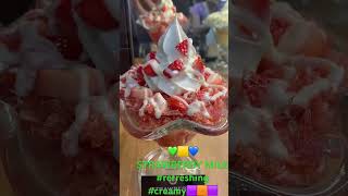 strawberry milk ice cream creamier amp refreshing shortvideosatisfying [upl. by Nevar257]