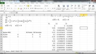 Solving boundary value problems in Excel  Part 1 [upl. by Kalin]