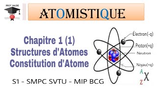 2 Atomistique  chapitre 1 1 Structure des ATOMES constitution datome S1 SMPC SVTU MIP BCG [upl. by Lyrak185]