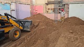 sand filling jcb jcb3dx sand house construction jcbvideo [upl. by Artemus446]