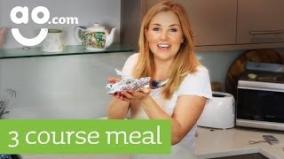 Maddie Moate  3 course meal in a Dishwasher  aocom Recipes [upl. by Tobye858]