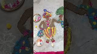 Radhe Krishna 🙏🏻🙏🏻govardhanpooja ytshorts bhaktisong [upl. by Ellora]