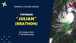 Press Briefing Typhoon JulianPH KRATHON 1100 PM Update October 2 2024  Wednesday [upl. by Miguelita]