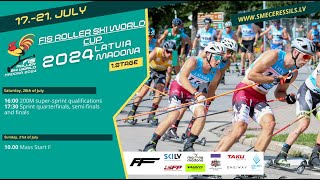 FIS Rollerski World Cup 2024 Madona Sprint JW SW JM SM  Qualification  QF SF Finals [upl. by Ardnasak]