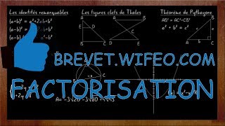 FACTORISATION Exercice type Brevet Correction et Astuces [upl. by Neyud]