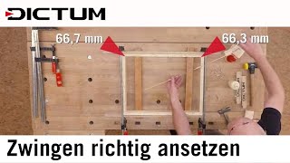 Rahmen und Korpusse im rechten Winkel verleimen  Tutorial 🛠 [upl. by Enimassej]