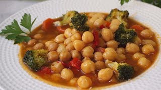 Garbanzos con verduras Muy fácil y saludable [upl. by Suiram92]