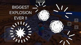 fun with tntbedrock minecraftbiggest explosion i have ever seen [upl. by Euqitsym]