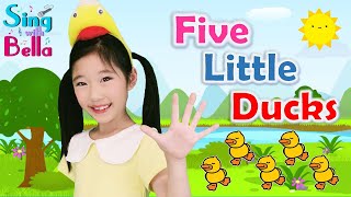 Five Little Ducks with Actions and Lyrics  Kids Action Song  Children’s Songs by Sing with Bella [upl. by Anyah62]