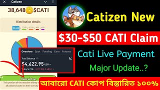 Cati Spin 3050 Claim Free  Catizen 2nd airdrop  Catizen instant Payment  Major Update🥲 [upl. by Mears]