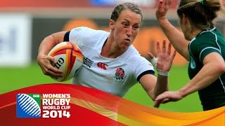 HIGHLIGHTS Ireland 740 England in Womens Rugby World Cup semi finals [upl. by Nodnalb]