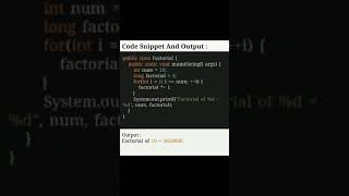 Factorial by java program [upl. by Atenik]