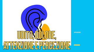 Psicologia Generale LM LICUS Lezione VI 2 novembre 2020  Udito dolore attenzione percezione [upl. by Lavelle652]