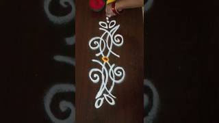 Two2 Easy Side designs🌸  Side Rangoli designs  Muggulu❤️ rangoli muggulu easyrangoli [upl. by Anatola151]