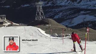 Flat start slalom Kaunertal  WC athletes Manuel Feller Michael Matt Johannes Strolz AUSTRIA [upl. by Edmunda]