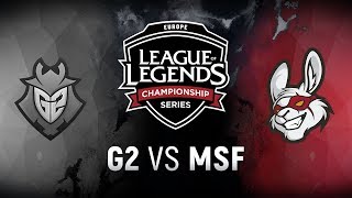 G2 vs MSF  Quarterfinals Game 3  EU LCS Summer Playoffs  G2 Esports vs Misfits Gaming 2018 [upl. by Rana]