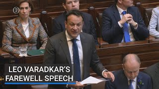 Leo Varadkar’s farewell speech in the Dáil [upl. by Saxon]