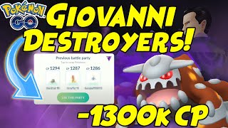 How to Beat Giovanni Shadow HEATRAN With a Team Below 1300cp in Pokemon GO [upl. by Boycie]