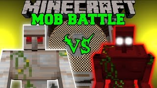 MUTANT IRON GOLEM VS DEMON GOLEM  Minecraft Mob Battles  Mods [upl. by Aylsworth619]