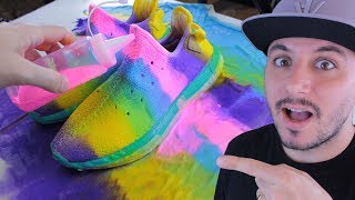 Customização YEEZY 350 V2 Tie Dye [upl. by Cynthea]