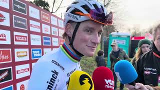 Mathieu van der Poel verwacht een zware cross in Gavere “Uitslag ligt zeker nog niet vast” [upl. by Calvina168]