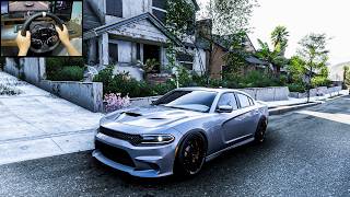 Dodge Charge Charger SRT Hellcat 1300 HP  Forza Horizon 5  Moza R5 Gameplay [upl. by Branscum]