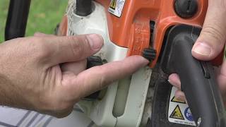 Starting a Stihl Chainsaw the correct way NEVER flood it Again [upl. by Donald724]