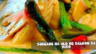 SINIGANG NA SALMON  SINIGANG SA MISO  SALMON HEAD  SINIGANG NA ISDA PANLASANG PINOY RECIPE [upl. by Ronen]