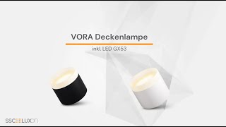 SSCLUXon  Deckenleuchte VORA mit Leuchtring inkl LED GX53  Produktvorschau [upl. by Skye612]