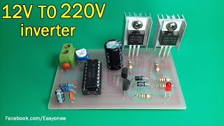 How to make inverter 12V To 220V using TL494  Mosfet z44 [upl. by Ireg359]