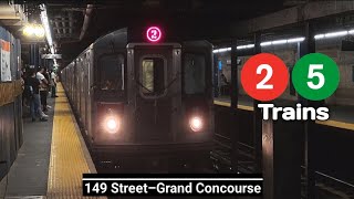 IRT White Plains Rd Line 25 Train Action 149 St  Grand Concourse [upl. by Boothman803]