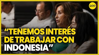 Declaraciones de Dina Boluarte tras reunión con delegación de Indonesia [upl. by Rabbaj]