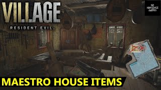 Resident Evil Village Maestro House Items  All Locations  Where To Find Last Missing Item [upl. by Tongue]