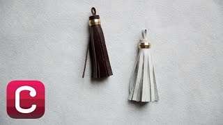 How to Make a Leather Tassel with Elke Bergeron I Creativebug [upl. by Kepner]