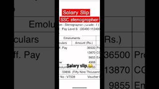 Ssc Stenographer Grade 1 Salary 2023  ssc stenographer sscstenographer stenographermotivation [upl. by Brockwell]