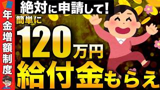 【ほとんど対象者】誰でも簡単に120万円以上支給される！年金生活者支援給付金は必ず申請して！【年金増額制度老後年金】 [upl. by Levine698]