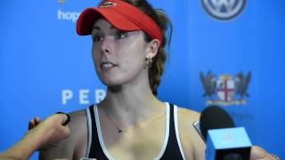 Alize Cornet press conference  Hopman Cup 2015 [upl. by Burgess372]