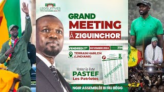 🛑 DIRECT  ZIGUINCHOR  Urgent 🚨 GRAND MEETING DE OUSMANE SONKO AU TERRAIN HARLEM LINDIANE [upl. by Steddman]