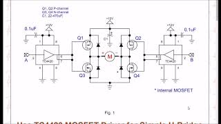 Pt 3 TC4420 MOSFET Driver HBridge Circuit [upl. by Melamed]