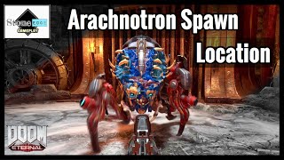 Doom Eternal Arachnotron FarmingSpawn Location Weapon Mastery  Destroy Turrets Sticky Bombs [upl. by Ayot]