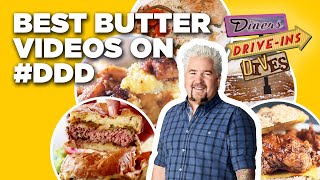 Craziest DDD Butter Videos with Guy Fieri  Diners DriveIns and Dives  Food Network [upl. by Jaye]