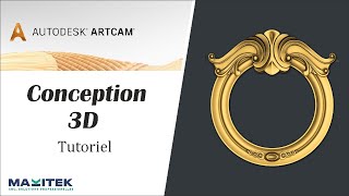 Conception 3D Avec ARTCAM 2018 Motif 1 [upl. by Eiggep]