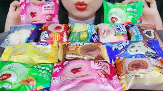 ASMR MOCHI ICE CREAM 🍦 FROST BITE CHOCO LAVA AICE DURIAN MOCHI JOYDAY MOCHI STRAWBERY PADDLE POP [upl. by Htebzil271]