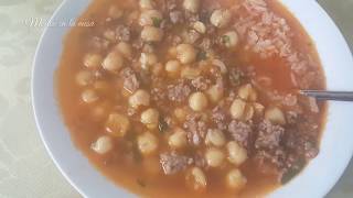 Garbanzos Con Carne Molida [upl. by Avictor]