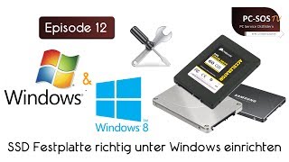 Wichtigste Einstellungen für SSD Festplatten unter Windows 7 amp 8  PC SOS TV [upl. by Laeira]