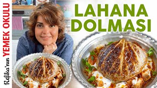 Fırında Beyaz Lahana Dolması Tarifi  İskender Kebap Benzeri Domates Soslu Yoğurtlu Lahana Dolması [upl. by Brill934]