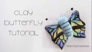 Clay Butterfly tutorial by MissClayCreations [upl. by Kara]