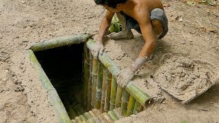 Building The Most Secret Underground Bamboo House By Ancient Skill [upl. by Downes]