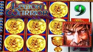 Legion Warrior BIG WIN  NEW  Slot Machine Bonus Action Stacked  Konami [upl. by Michaelina]